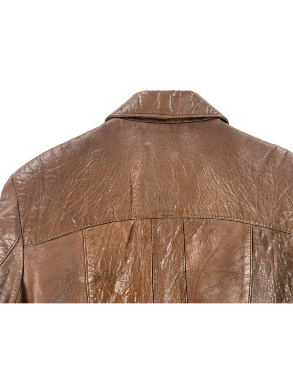 Vintage Leather Jacket-The Old Mill Glen Laine by Bainton Brown W/Red Lining - Picture 6 of 16